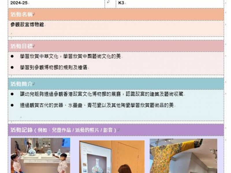 24-25參觀故宮博物館